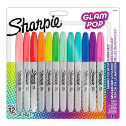 Marcadores Sharpie Fino Glam Pop x12