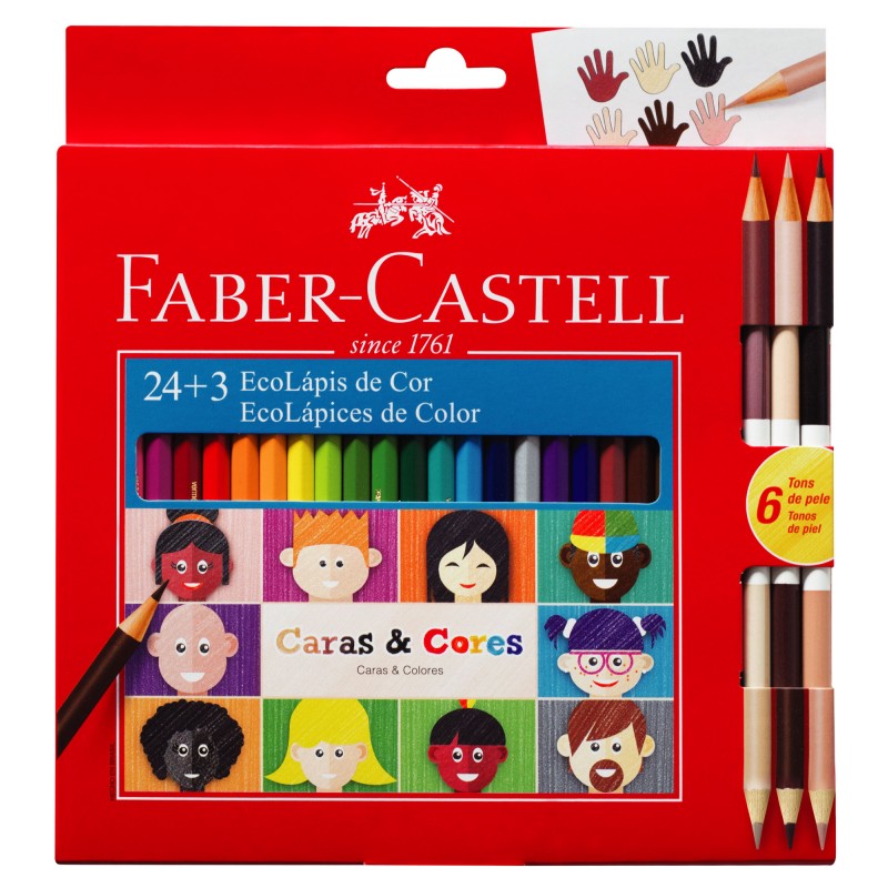 Lapices de colores Faber Castell x24 Caras & Colores