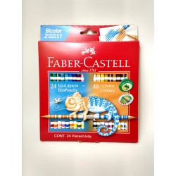 Lapices Bicolor Faber Castell x24 (48 colores)