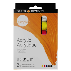 Acrilicos Daler Rowney Simply x6 Colores